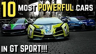 TOP 10 most POWERFUL cars in GT SPORT!! (1.44 Update)