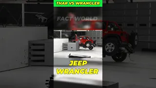 Mahindra Thar Vs Jeep Wrangler 😱 Crash Test #shorts
