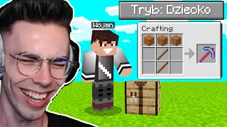 PRZECHODZE MINECRAFT na NAJŁATWIEJSZYM TRYBIE NA ŚWIECIE! *TRYB DZIECKO*