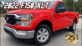 NEW 2022 FORD F150 XLT REGULAR/SINGLE CAB: Walkaround & Cold Startup - Race Red