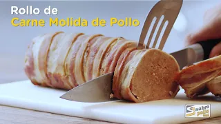 Rollo de carne molida de pollo  | Recetas Sabropollo