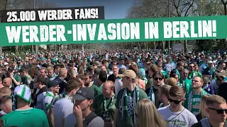 25.000 Werder-Fans in Berlin: Werder Bremen mit FAN-INVASION in Berlin (22.04.2023)