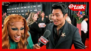 Simu Liu shows love to Edmonton, gets weird rom-com pitch at 2023 Juno Awards | Etalk Red Carpet