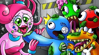 [Animation] Delicious💚 Zombie Rainbow Friends! Mommy Long Legs Vs Rainbow Friends Mukbang Animation