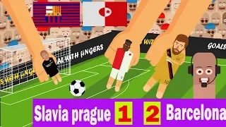 slavia prague vs barcelona (1-2 ) champions league  (23/10/2019)  | All Goals Highlights by fingers