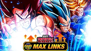 200% LEADER SKILL BUFF! LEVEL 10 LINKS 100% RAINBOW STAR LR STR KAIOKEN GOKU! (DBZ: Dokkan Battle)