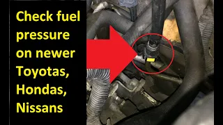 DIY Test Fuel Pressure on cars without Schrader valves: '06 Toyota Matrix Corolla & '13 Sienna shown