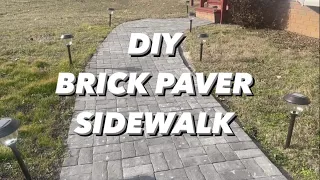 DIY BRICK PAVER SIDEWALK (Under $1000!)