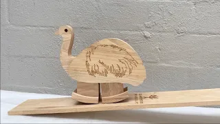 Wooden Walking Emu