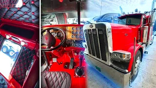 Peterbilt 389 Went From Stock To Custom Interior🥶 | BRAND NEW Visor Install & Rear panel