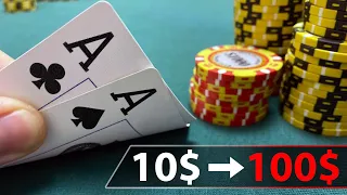Умножаем ДЕНЬГИ 💸.Простая ФОРМУЛА. Как с 10$ сделать 100$. Покер влог #19