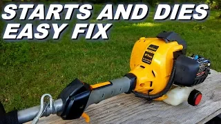 Trimmer starts and dies.  Quick fix.