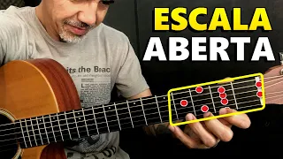 Como tocar ESCALA ABERTA no violão - Isso vai acelerar sua EVOLUÇÃO!!