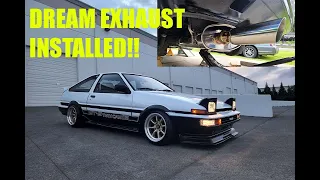 AE86 FUJITSUBO EXHAUST INSTALL!