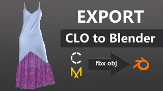 CLO3DMarvelous Designer to Blender with UV Map.