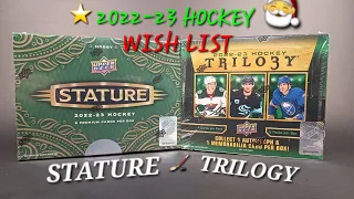 🏒 IT'S LOOKING LIKE A GREEN CHRISTMAS 🌲 2022-23 UPPER DECK STATURE & TRILOGY BOX BREAKS #hockeycards