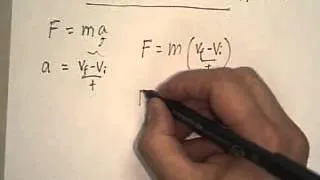 1 impulse  momentum formula