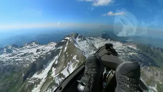 Swiss Alps Gliding: 360 degree turns at high speed around the Säntis at 2500m