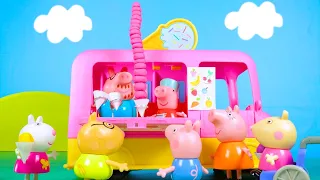 Peppa Pig's Rieseneiscreme! Spielzeugvideos für Kleinkinder und Kinder