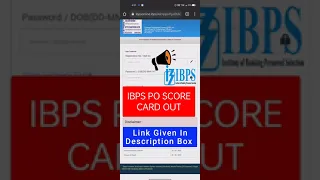 IBPS PO SCORE CARD OUT 🔥#ibpspo2021 #ibps #po #scorecard #2022 #sbiclerk2022 #sbi #banking #shorts