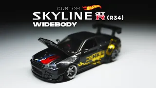 Nissan Skyline GT-R R34 Wide Body Custom Hot Wheels