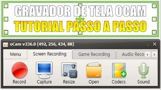 Como usar o Gravador de Tela OCAM - Tutorial Passo a Passo