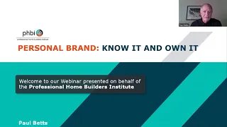 MHBA Webinar: Personal Brand: Know it and Own it (Presented by PHBI)