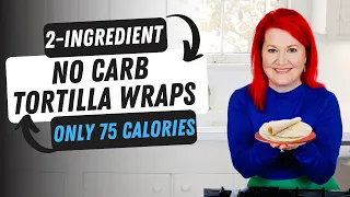 These 2-INGREDIENT Low Carb Tortilla Wraps are ONLY 75 CALORIES & ZERO CARBS | Keto Tortilla Wraps