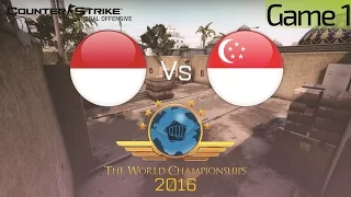 CS:GO TWC 2016 Game 1 : Indonesia VS Singapore (Quarter Final Asian Qualifier)