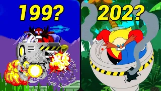 Evolution of Sonic defeating Eggman