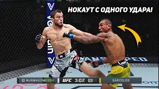 НОКАУТ ГОДА! Полный бой - Умар Нурмагомедов vs Барселос. Обзор UFC. Интервью Умара. НОВОСТИ ММА
