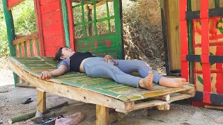 Making beds, relaxing chairs from wood, bamboo. Building farm. BUILD LOG CABIN | Farm - Viện