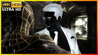 Spider-Man remastered PS5™ Mr Negative Train Fight - Spider Man No Way Home BLACK AND GOLD SUIT