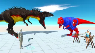 FPS AVATAR + INDORAPTOR RESCUE MISSION AGAINST SPIDERMAN T-REX - ARBS