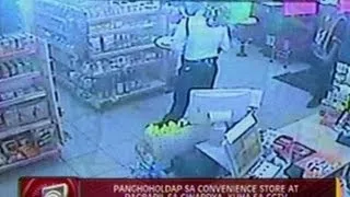 24 Oras: Panghoholdap sa convenience store at pagbaril sa gwardiya, kuha sa CCTV