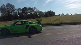 180 degree exhaust headers on an LS7 Porsche.