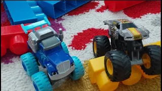 MONSTER TRUCK MAYHEM! Max-D vs. Crusher EPIC Battle! (Learning With Zachary & Zayden)