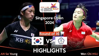 AN Se Young (KOR) vs Wen Chi HSU (TPE) | Singapore Badminton Open 2024