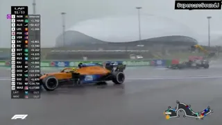 F1 Fans Reaction When Lando Norris Goes Off The Track😔| 2021 Russian GP