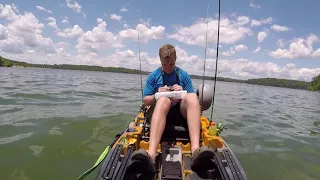 Fishing Rough Conditions In My Old town Sportsman 106 Powered By Minn Kota Fishing Kayak!