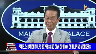 Panelo: Ramon Tulfo expressing own opinion on Filipino workers