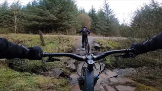 First ride on his YT Jeffsy Primus JP 24" - But can it climb? (Gisburn Forest MTB / Feb 2021 Age 7)