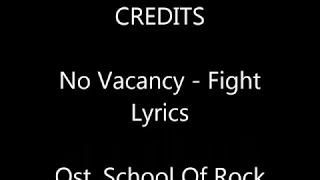No Vacancy - Fight Lyrics