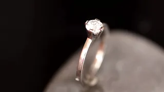 Verlobungsring Partnerring mit 1x Diamant   0,35ct Platin IM670
