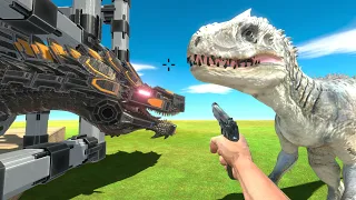 Help Mechanical Dragon Defeat Indominus Rex - Animal Revolt Battle Simulator
