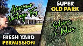 This SUPER OLD PARK Was Not Done Yet! Metal Detecting MULTIPLE SILVERS & Amazing Relics!