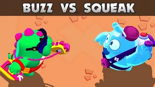 Buzz Vs Squeak l 1Vs l 14 Tests l Chromatic Brawler Vs Mythic Brawler l Brawl Stars