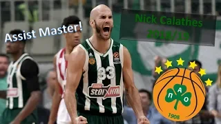 Nick Calathes ● Panathinaikos B.C ● 2018/19 Best Plays & Highlights ● Assist Master