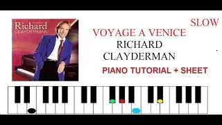 VOYAGE A VENICE RICHARD CLAYDERMAN PIANO SHEET | PIANO TUTORIAL