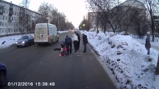 Наезд на девочку пешехода на ул. Дзержинского, Ижевск